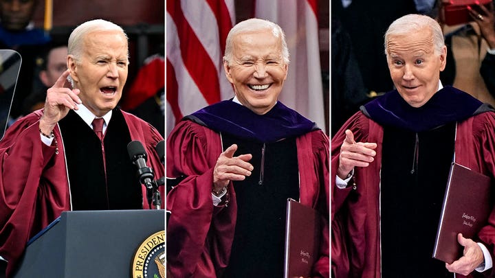 Biden’s graduation speech full of head-scratching moments as some students turned their backs on him