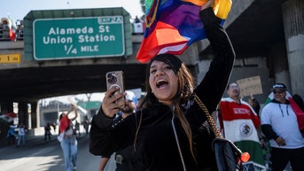 freeway woman flag - Fox News