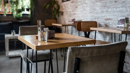 Empty table at a restaurant - small business concepts