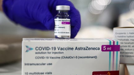 A vial of AstraZeneca's COVID-19 vaccine.