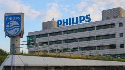 Philips office building in Warsaw, Poland on July 29, 2021.  (Photo by Beata Zawrzel/NurPhoto via Getty Images)