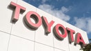 Close-up of sign with logo on building facade at the San Francisco regional headquarters of automotive company Toyota in the Bishop Ranch office park in San Ramon, California, October 20, 2017. 
