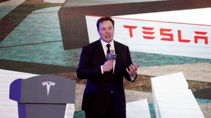 Tesla Inc CEO Elon Musk speaks at an opening ceremony for Tesla China-made Model Y program in Shanghai, China, on January 7, 2020. 