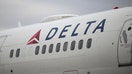 A Delta Air Lines passenger plane is seen in Washington D.C. in February 2023. 