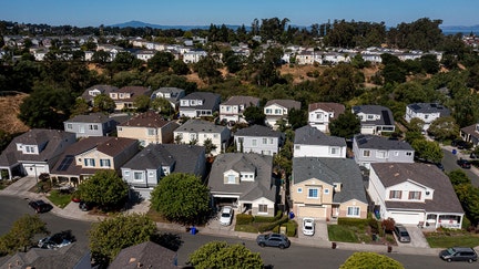 Homes in Hercules, California, US, on Wednesday, Aug. 16, 2023. The US 30-year mortgage rate rose to 7.16% last week, matching the highest since 2001 and crimping both sales and refinancing activity. Photographer: David Paul Morris/Bloomberg via Getty Images