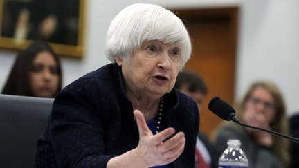 Treasury Secretary Janet Yellen testifies during a hearing before the Financial Services and General Government Subcommittee of the House Appropriations Committee at Rayburn House Office Building on Capitol Hill on March 21, 2024, in Washington, DC.