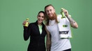 San Francisco 49ers tight end George Kittle and his wife, Claire, use Gatorade Fast Twitch to keep them energized during workouts