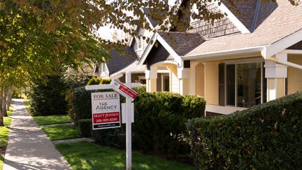 A recently sold home in the Issaquah Highlands area of Issaquah, Washington, US, on Tuesday, April 16, 2024. The National Association of Realtors is scheduled to release existing homes sales figures on April 18.