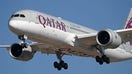 A Boeing 787-9 Dreamliner from Qatar Airways is landing at Barcelona Airport in Spain in February 2023. A similar aircraft landed safely in Dublin, Ireland on Sunday after hitting turbulence that left 12 injured.