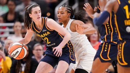 May 9, 2024; Indianapolis, IN, USA; Indiana Fever guard Caitlin Clark (22) rushes up the court Thursday, May 9, 2024, during the preseason game against the Atlanta Dream at Gainbridge Fieldhouse in Indianapolis.