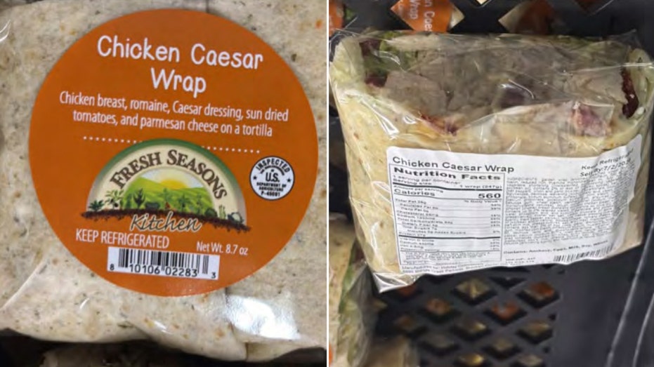 Chicken Caesar wraps sold in 2 states may contain deadly Listeria, USDA warns