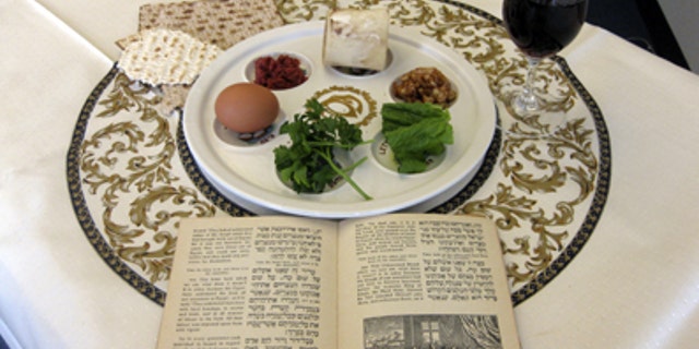 A Haggadah with a Seder wall to celebrate the Easter holiday is shown in this file from 2011.
