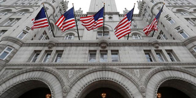 The entrance to the Trump International Hotel in Washington.