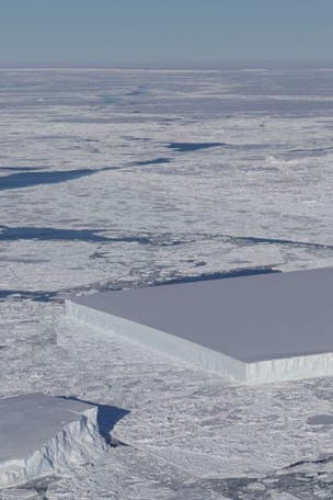 NASA spots weird, 'square' iceberg