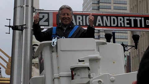 Indianapolis street named after Mario Andretti to celebrate 50th anniversary of his Indy 500 win