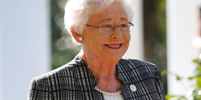 Alabama Gov. Kay Ivey speaks to the media in Montgomery, Ala., Nov. 17, 2017. (Associated Press)