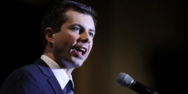 Democratic presidential candidate and South Bend, Ind., Mayor Pete Buttigieg addresses the Rainbow PUSH Coalition Annual International Convention in Chicago, Tuesday, July 2, 2019. (AP Photo/Amr Alfiky)