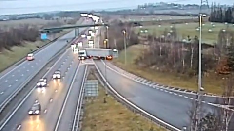 Truck driver performs dangerous U-turn into oncoming traffic on highway, gets arrested