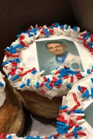 Shop uses THIS doctor to sell doughnuts