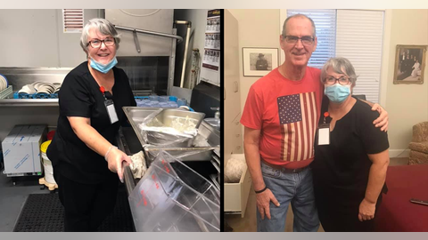 Wife takes dishwashing job at nursing home to visit husband with Alzheimer's