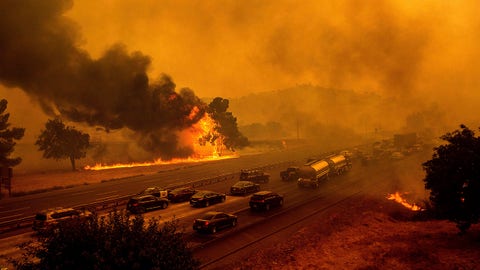 Two of largest fires in California's history burn thousands of acres