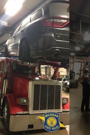 Semi FILLED with stolen cars