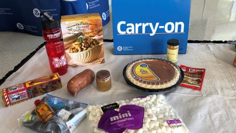TSA shares Thanksgiving foods you can and can't carry on flights