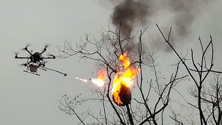 China flamethrower drone burns wasp nests