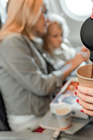 DON'T drink it, flight attendant says