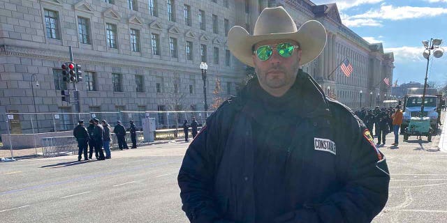 David Thomas, a police officer in Calhoun County, Texas, was one of the law enforcement agencies on 15th Avenue, a block away from the White House, on January 20th. (Fox News)