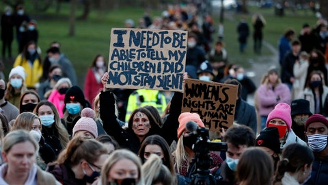 London police criticized for clashes with Sarah Everard mourners; Kate Middleton visited hours earlier