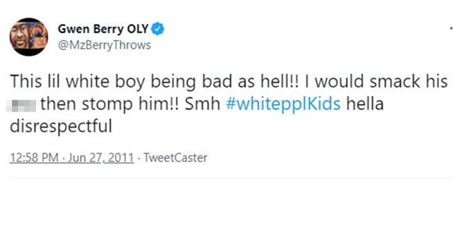 Olympian Gwen Berry's problematic tweets unearthed amid anthem uproar 4 Olympian Gwen Berry's problematic tweets unearthed amid anthem uproar