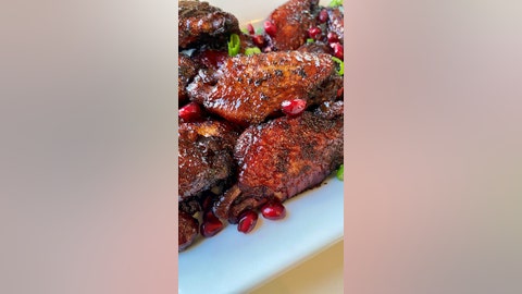 Pomegranate-glazed chicken wings for game day: Try the recipe