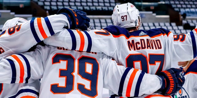 NHL 2021-22 Pacific Division preview: Seattle Kraken to choose identity in inaugural season 3 Alex Chiasson #39 and Connor McDavid #97 of the Edmonton Oilers celebrate a second period goal against the Winnipeg Jets in Game Four of the First Round of the 2021 Stanley Cup Playoffs at Bell MTS Place on May 24, 2021 in Winnipeg, Manitoba.