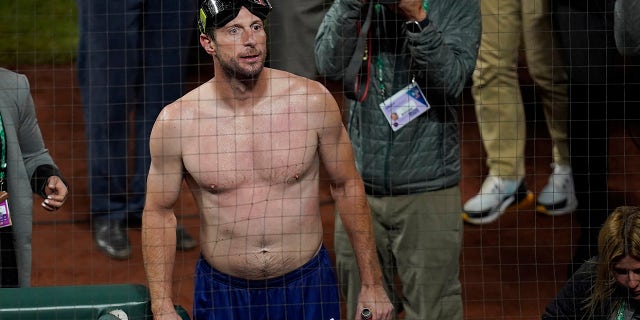 Dodgers vs. Braves: What to know about 2021 NLCS 2 Los Angeles Dodgers pitcher Max Scherzer celebrates after the Dodgers defeated the San Francisco Giants in Game 5 of a baseball National League Division Series Thursday, Oct. 14, 2021, in San Francisco.