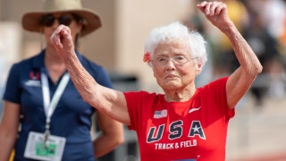 105-year-old woman sets a world record in the 100-meter race