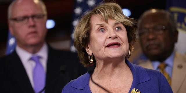 WASHINGTON, DC - JULY 30: House Rules Committee ranking member Rep. Louise Slaughter (D-NY) talks to reporters at the U.S. Capitol July 30, 2014 in Washington, DC. (Photo by Chip Somodevilla/Getty Images)