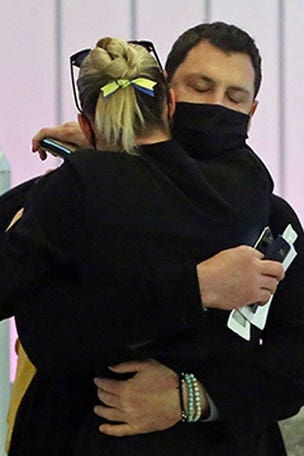 Star's wife on his RETURN from Ukraine