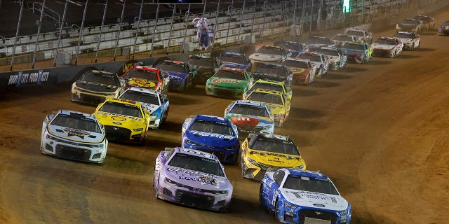 The Bristol dirt race had a slow downpour.