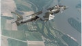 The United States Marine Corps&apos; newest combat jet, the McDonnell Douglas AV-8B Harrier II, aloft in the sky. - Fox News