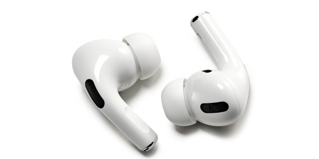 A pair of Apple AirPods Pro wireless headphones
