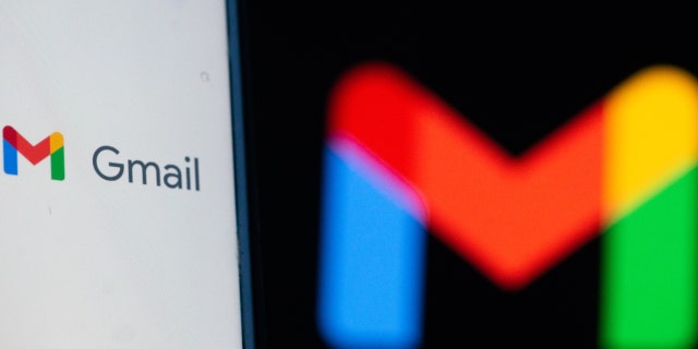 An user opening Gmail App with the new logo in L'Aquila, Italy, on October 23, 2020. After seven years Google Mail Gmail changes its logo.