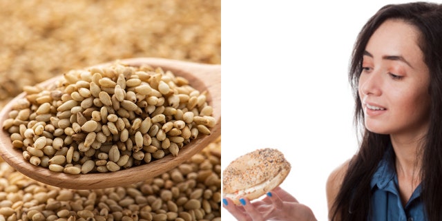 Major food brands are adding sesame to items in 'shortcut' after FDA declares the seed a 'major allergen' read full article at worldnews365.me 12 A spoonful of sesame shown above left; a woman holds a bagel with sesame seeds and other ingredients, above right. FARE is still "very hopeful" that large brands and bakers will "demand changes" and recognize that sesame-free food items are attainable, senior vice-president Jason Linde said.