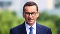 Polish Prime Minister Mateusz Morawiecki seen at press conference at the International Congress Center in Katowice, Poland on July 20, 2023. Morawiecki&nbsp; spoke out Saturday about Russian Wagner mercenaries nearing the border.