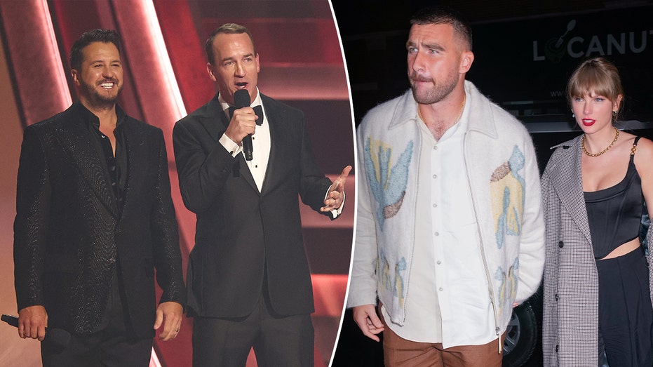 2023 CMAs co-hosts Luke Bryan, Peyton Manning joke about Taylor Swift, Travis Kelce at award show 2023 CMAs co-hosts Luke Bryan, Peyton Manning joke about Taylor Swift, Travis Kelce at award show