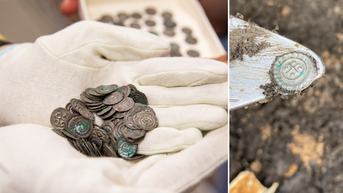 Trove of ancient coins found in grave that raises even more questions than answers