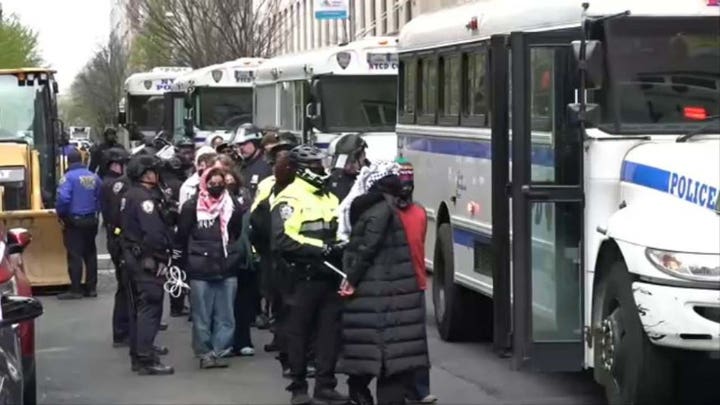 Police arrest anti-Israel agitators after fiery protests at Columbia University