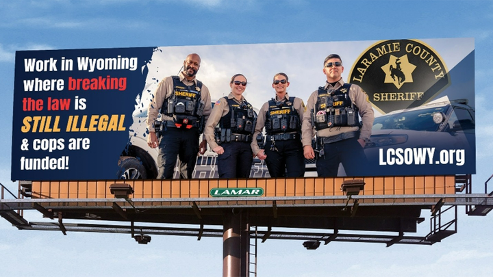 Red state sheriff makes waves with billboard recruiting cops from liberal city: 'Not afraid of ruffling feathers'