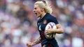 Sammy Sullivan #4 of Team United States celebrates as she runs in to score her team&apos;s second try during the Women&rsquo;s Pool C match between Team United States and Team Brazil on day two of the Olympic Games Paris 2024 at Stade de France on July 28, 2024 in Paris, France. - Fox News