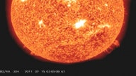 Sun emits massive solar flare briefly wiping out radio waves